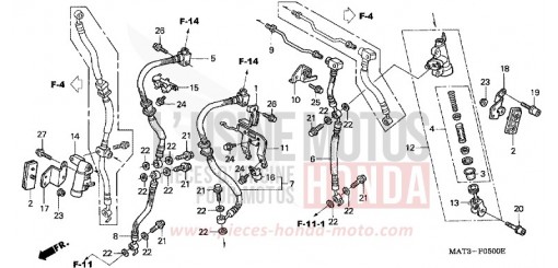 MAITRE-CYLINDRE SECOND CBR1100XX3 de 2003